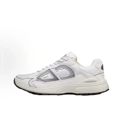 White and pale grey low-top sneaker on a white background